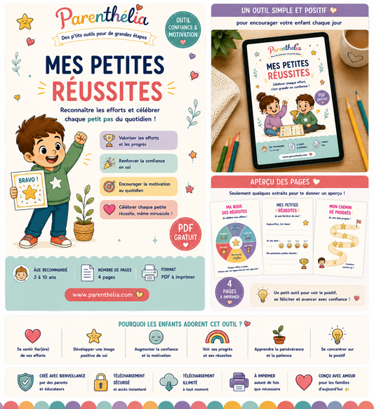 Mes petites réussites pour enfant à imprimer en PDF – Parenthélia