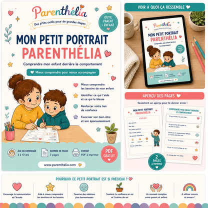 Mon petit portrait de l’enfant à imprimer en PDF – Parenthélia